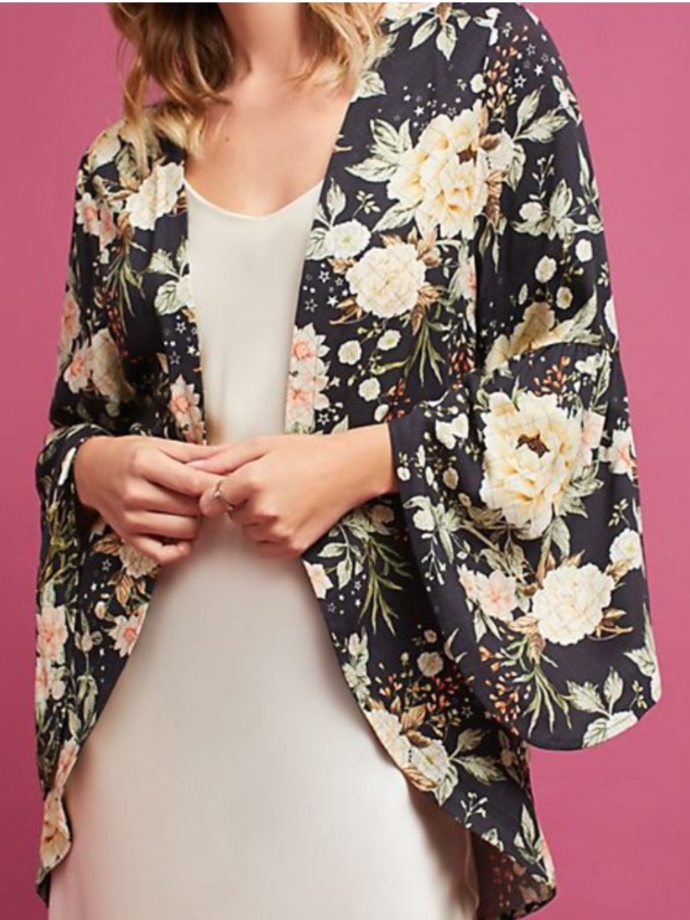 Anthropologie Farm Rio Bell Sleeve Kimono OS